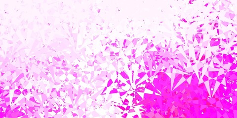 Light pink vector backdrop with triangles, lines.