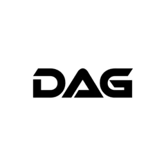 Deurstickers DAG letter logo design with white background in illustrator, vector logo modern alphabet font overlap style. calligraphy designs for logo, Poster, Invitation, etc. © Aftab
