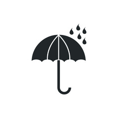 Umbrella vector icon illustration sign