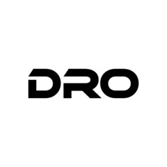 DRO letter logo design with white background in illustrator, vector logo modern alphabet font overlap style. calligraphy designs for logo, Poster, Invitation, etc.