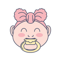 cartoon baby girl face