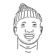 Obraz premium a person's character is striped