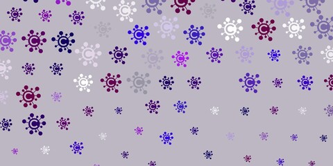 Light Purple vector texture with disease symbols.