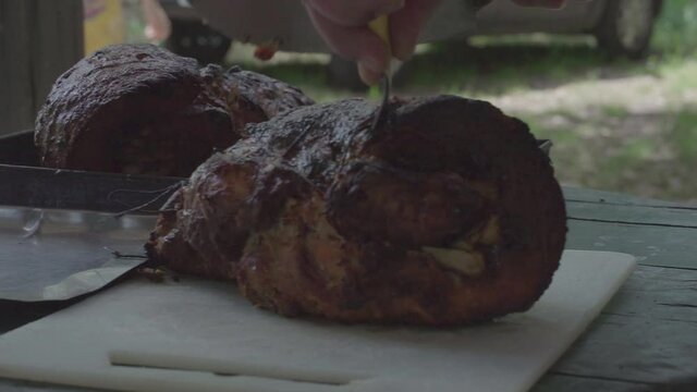 Carne de cerdo rellena argentina parrilla cocina