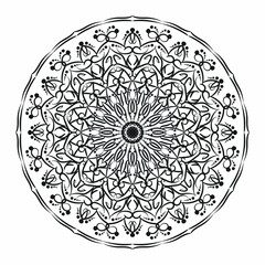 Vector round abstract circle. Mandala style