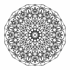 Vector round abstract circle. Mandala style
