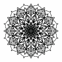 Vector round abstract circle. Mandala style