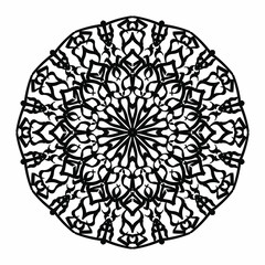 Vector round abstract circle. Mandala style
