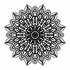 Vector round abstract circle. Mandala style