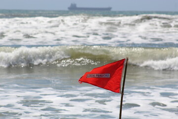 flag on the beach