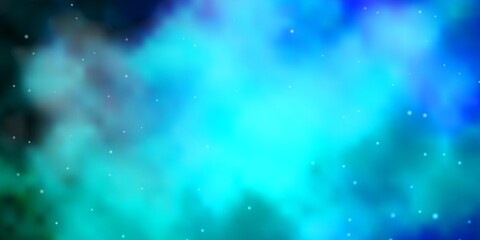 Dark BLUE vector texture with beautiful stars.