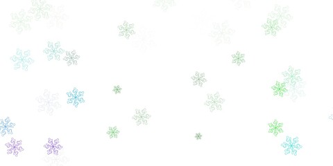 Light pink, green vector natural layout with flowers.