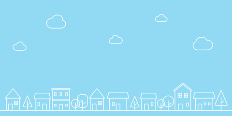 シンプルな街並み