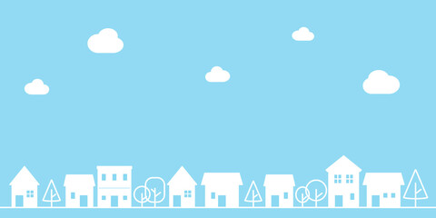 シンプルな街並み