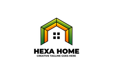 Hexagon House Building Logo