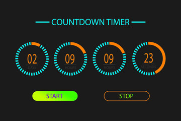 Countdown_timer vector icon illustration sign