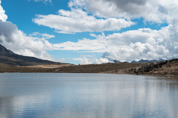 The natural scenery of the mountains and lakes on the Qinghai-Tibet Plateau