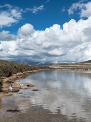 The natural scenery of the mountains and lakes on the Qinghai-Tibet Plateau