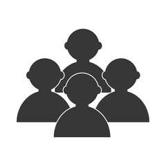 four silhouettes users avatars