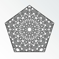 Vector round abstract circle. Mandala style