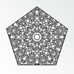 Vector round abstract circle. Mandala style