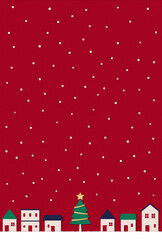 Fototapeta premium ポストカード_クリスマスのまち