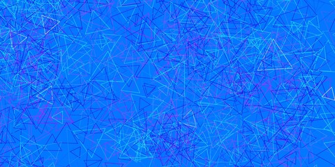 Light Blue, Red vector texture with random triangles.