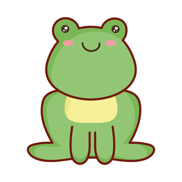 cute little kawaii frog