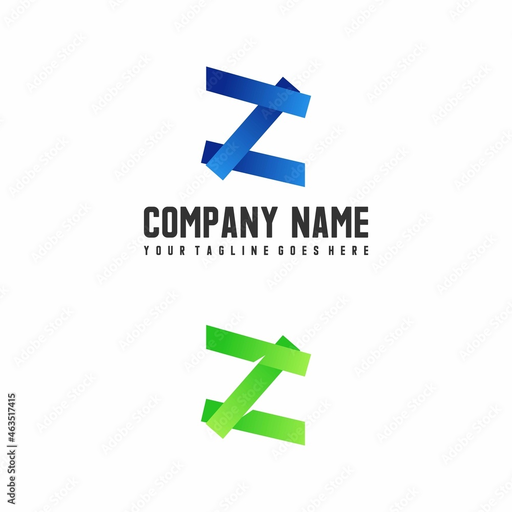 Fototapete simple and unique letter or word z attractive font image graphic icon logo design abstract concept v