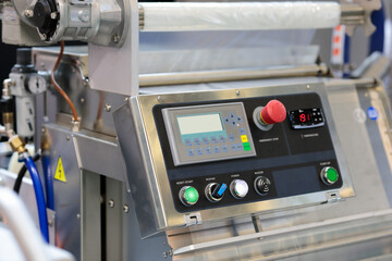 control panel of industrial tray packaging machine