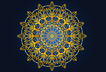abstract spiritual symbol golden background vector model 