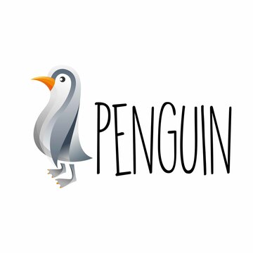 Simple and unique cartoon penguin stand in attractive image graphic icon logo design abstract concept vector stock. Can be used as symbol relating to animal or character.