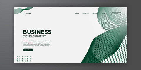 Modern business landing page abstract background. Web background template design with modern shape and simple technology concept. Vector illustration - obrazy, fototapety, plakaty