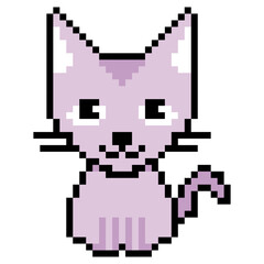 Fototapeta premium pink pixel cat