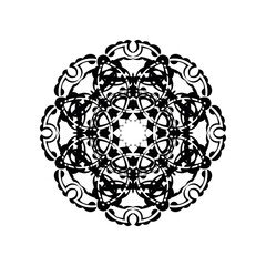Elegant vector round ornament in the style of barogue. Abstract traditional pattern with oriental elements