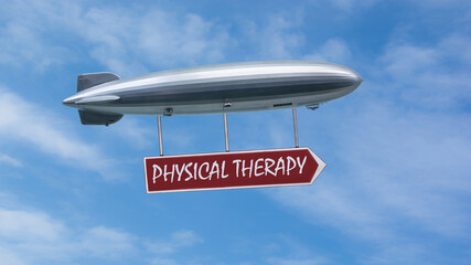 Fototapeta premium Street Sign to Physical Therapy