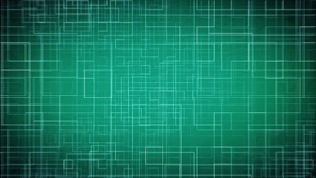 Green Geometric Circuit Loop Back Animation Background