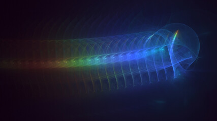 3D rendering abstract fractal light background