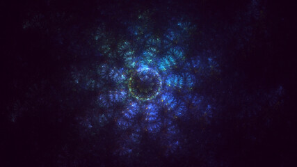 Fototapeta premium 3D rendering abstract fractal light background