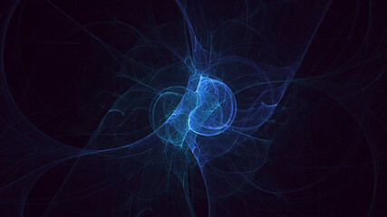 3D rendering abstract multicolor fractal light background