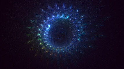 3D rendering abstract round light background