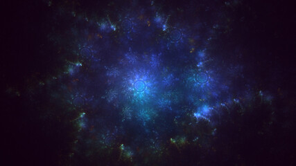 Naklejka premium 3D rendering abstract multicolor fractal light background