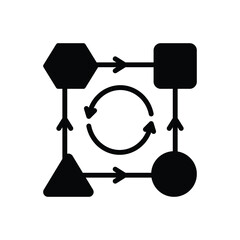 Black solid icon for transform 