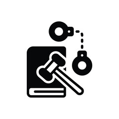 Black solid icon for criminal 