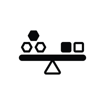 Black solid icon for compare 