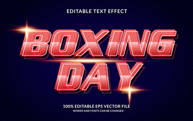 boxing day editable text effect