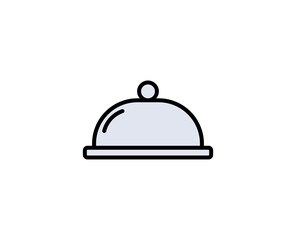Tray flat icon. Single high quality outline symbol for web design or mobile app.  Holidays thin line signs for design logo, visit card, etc. Outline pictogram EPS10