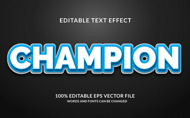 CHAMPION editable text effect