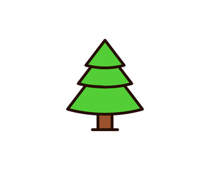 Christmas tree premium line icon. Simple high quality pictogram. Modern outline style icons. Stroke vector illustration on a white background. 