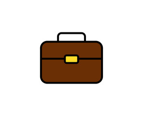 Briefcase line icon. Vector symbol in trendy flat style on white background. Office sing for design.